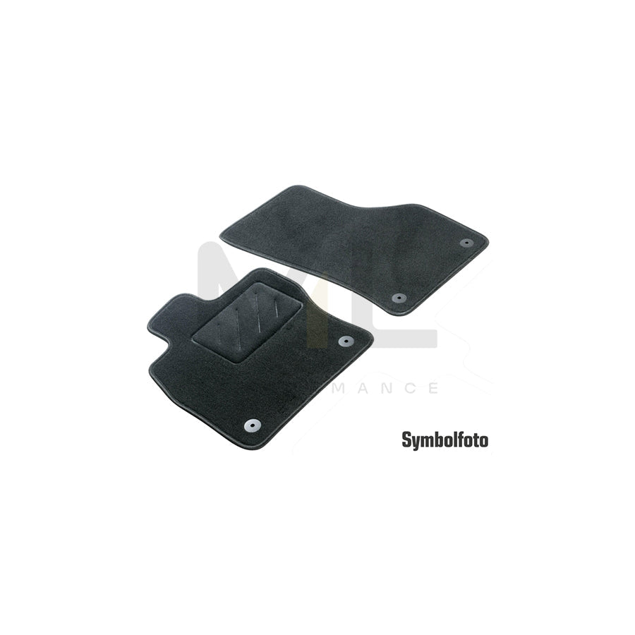 WALSER 80238 Floor mat set for PEUGEOT EXPERT Textile, Front, Quantity: 2, Black