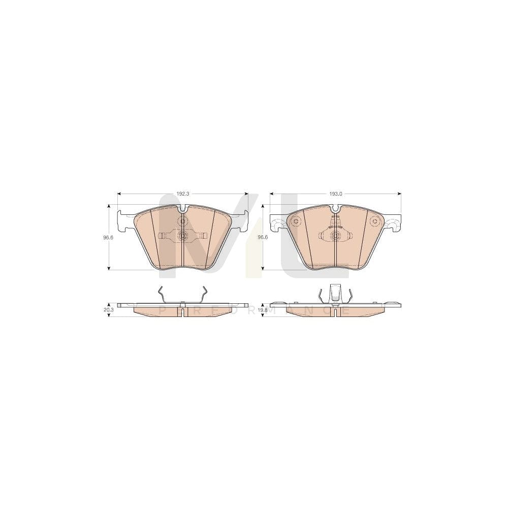 TRW Gdb1964 Brake Pad Set Prepared For Wear Indicator | ML Performance Car Parts