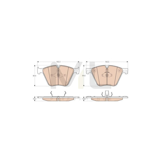 TRW Gdb1964 Brake Pad Set Prepared For Wear Indicator | ML Performance Car Parts