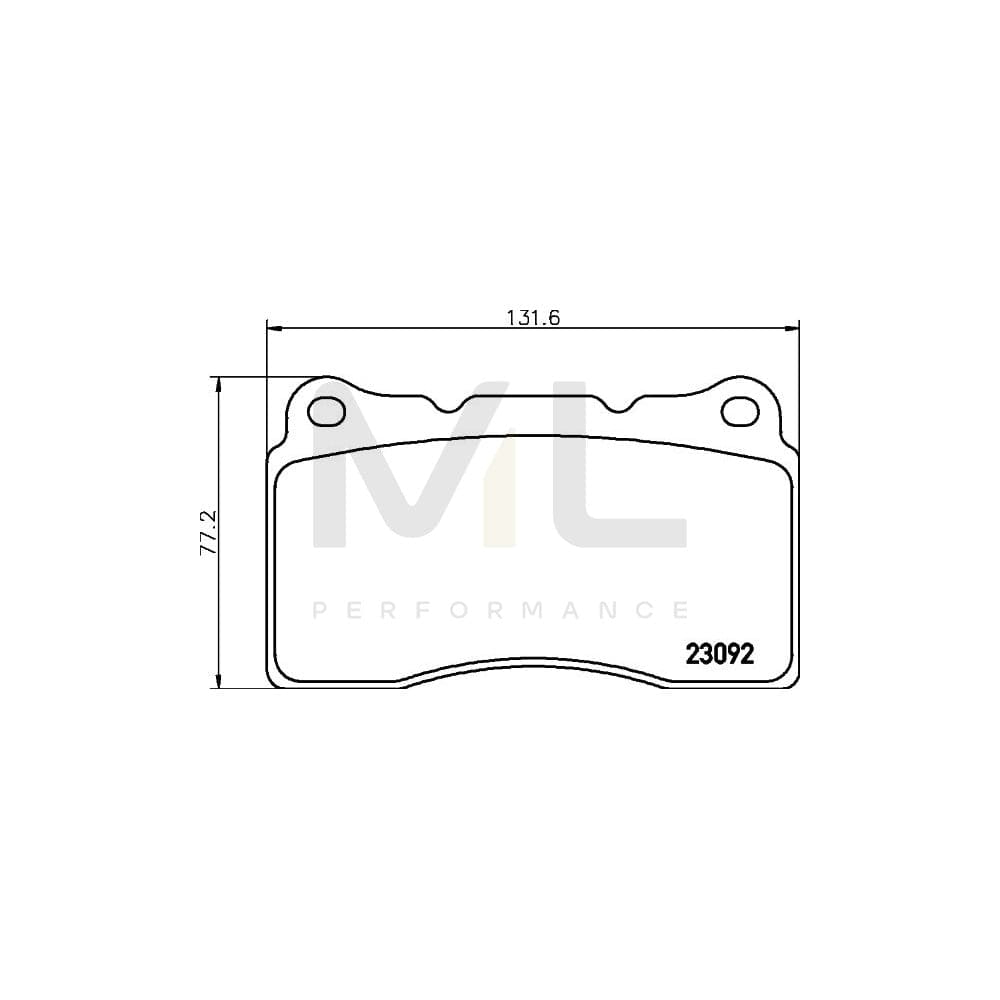 Hella 8DB 355 011-431 Brake Pad Set For Renault Megane Iii Coupe (Dz) Not Prepared For Wear Indicator