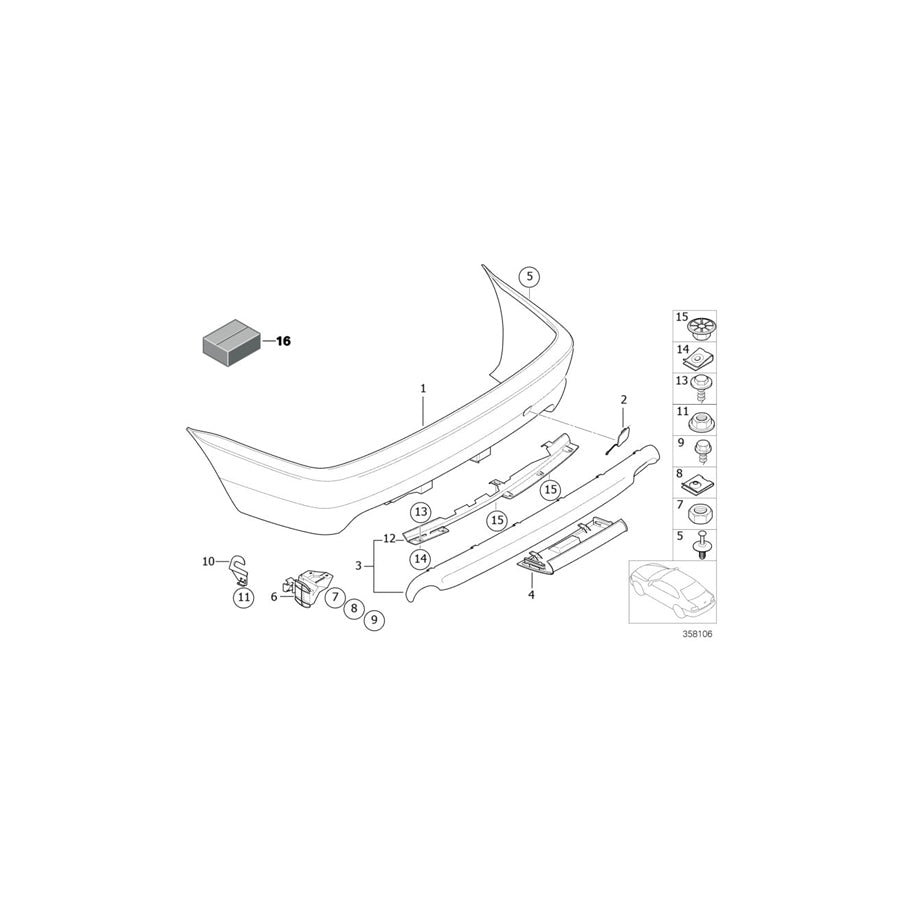 Genuine BMW 07129901662 E85 E86 E46 Body Nut (Inc. 320d, Z3 M & 330Cd) | ML Performance UK Car Parts