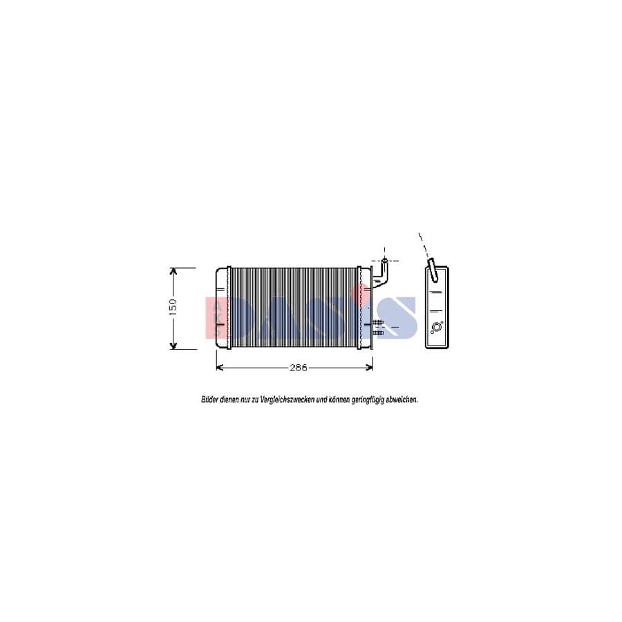 AKS Dasis 089050N Heater Matrix for Fiat 131