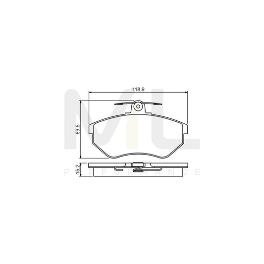 Bosch 0986495246 Brake Pad Set BP1545 | ML Performance Car Parts