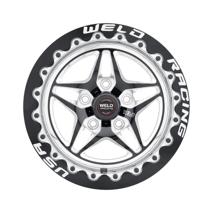Weld 81LP7100A80G S81 Beadlock Wheel 17x10 5x4.5 ET64 BS8 Polished Center - Polished Shell