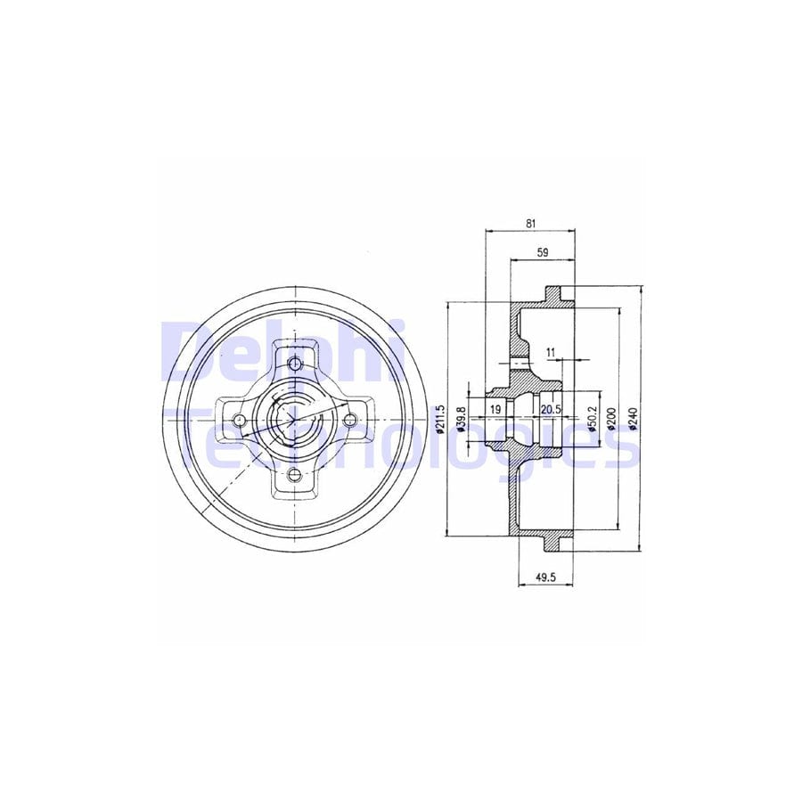 Delphi Bf310 Brake Drum