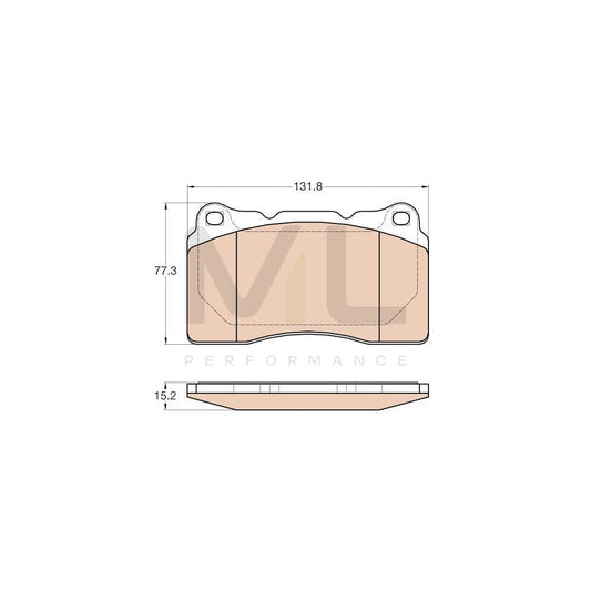 TRW Gdb2007 Brake Pad Set Not Prepared For Wear Indicator | ML Performance Car Parts
