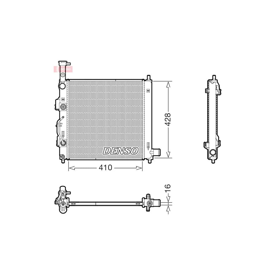 DENSO DRM43015 Engine Radiator for KIA Picanto III (Ja)