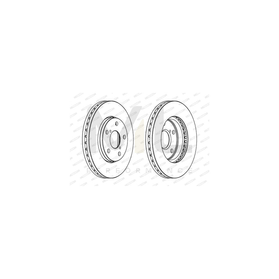 FERODO PREMIER DDF748 Brake Disc for TOYOTA MR2 II Coupe (W20) Vented, without bolts/screws | ML Performance Car Parts