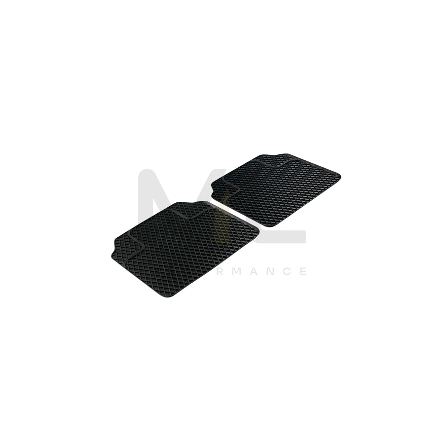 WALSER Universal fit 14976 Floor mat set Elastomer, Rear, Quantity: 2, Black