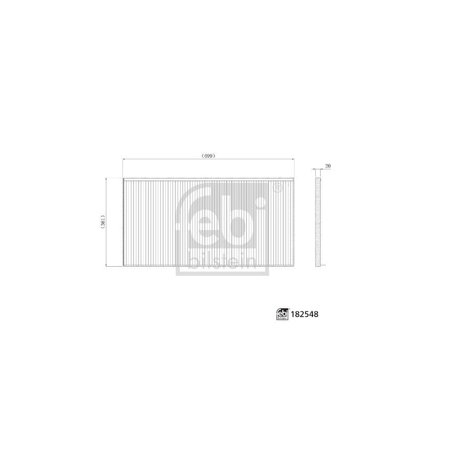 Febi Bilstein 182548 Pollen Filter for Tesla Model S (5Yjs)