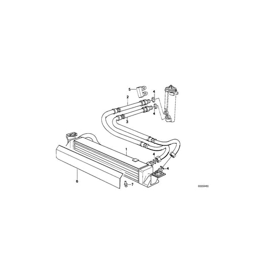 Genuine BMW 17211712415 E32 Oil Cooling Pipe Inlet (Inc. 750iLS, 750iL & 750i) | ML Performance US Car Parts
