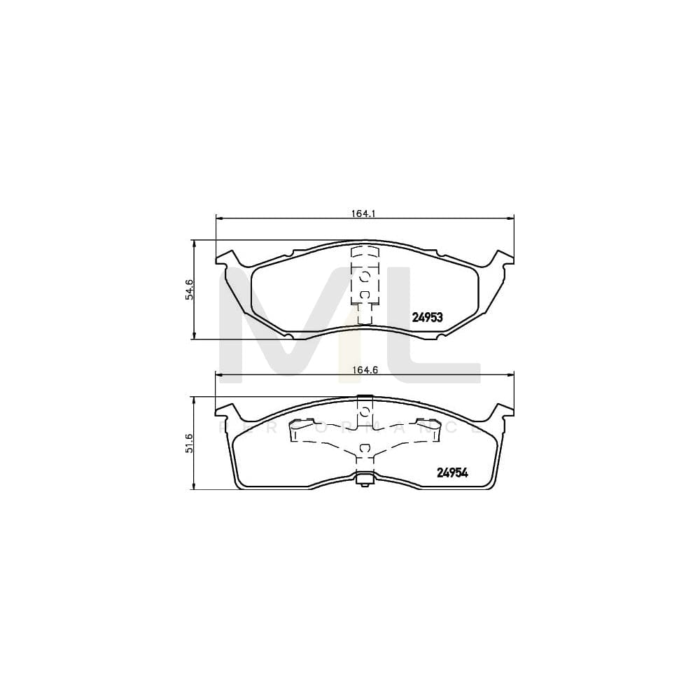 Hella 8DB 355 014-971 Brake Pad Set Not Prepared For Wear Indicator