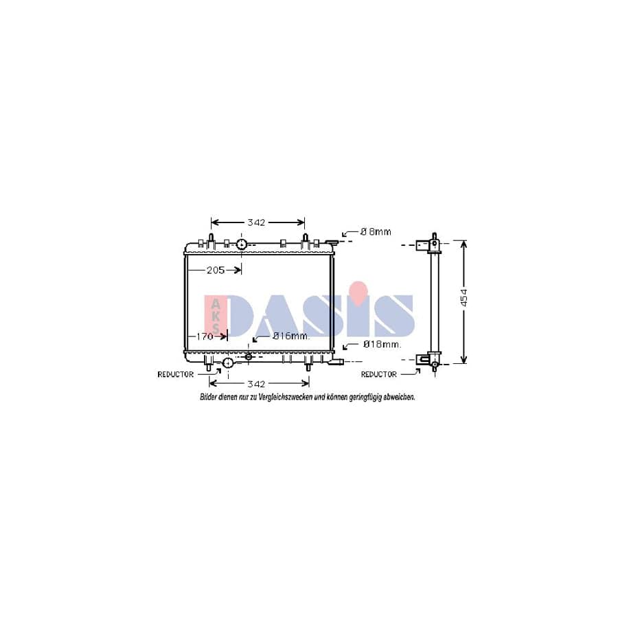 AKS Dasis 061100N Engine Radiator