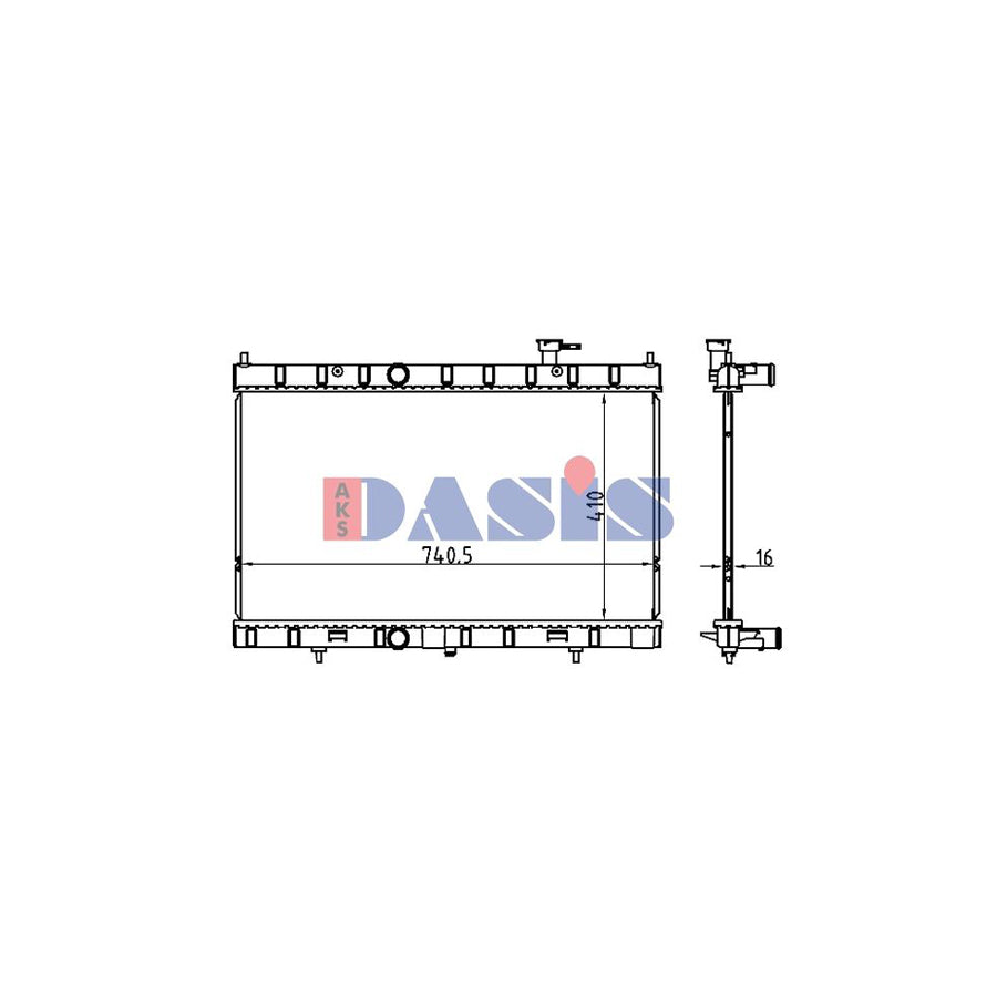 AKS Dasis 390040T Engine Radiator