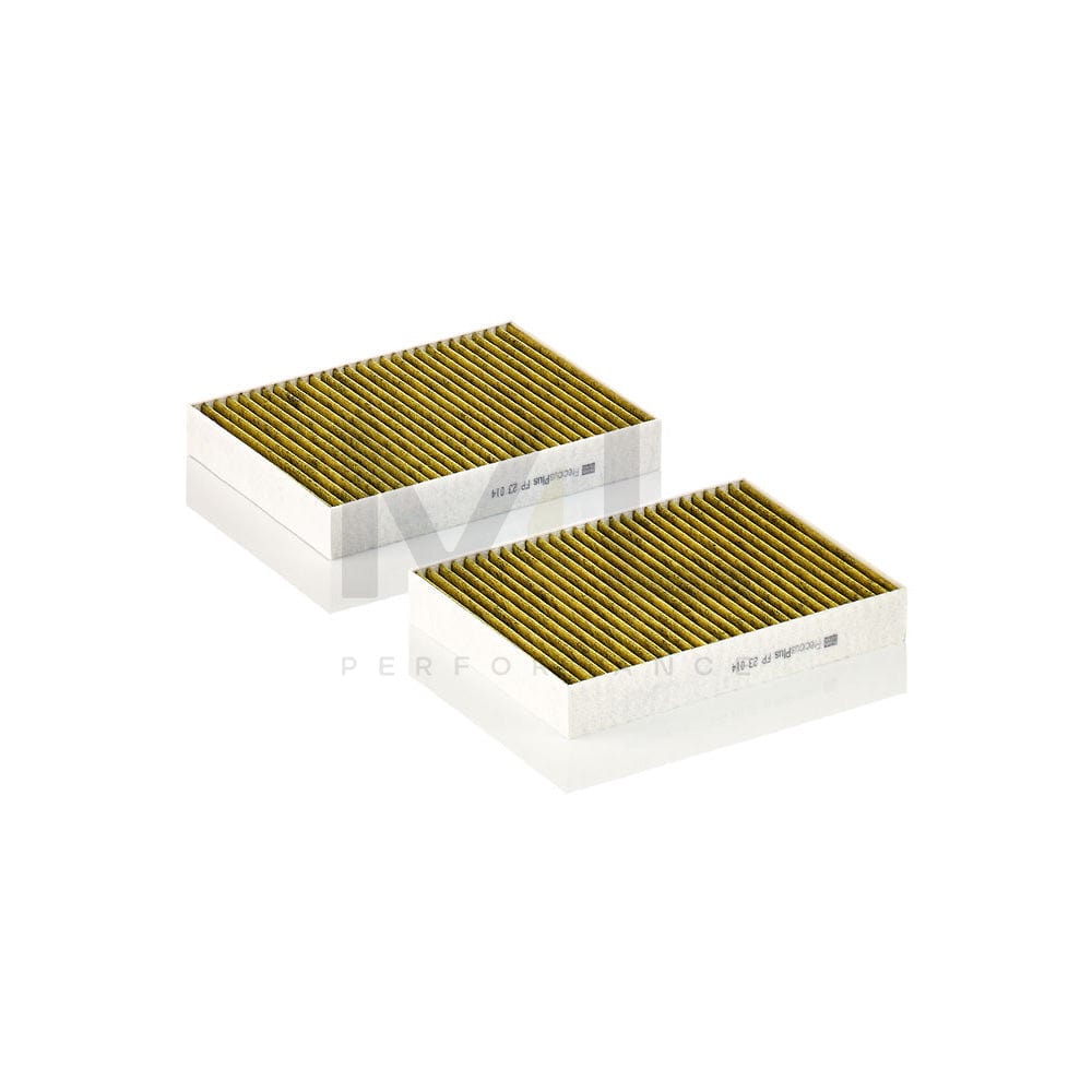 MANN-FILTER FP 23 014-2 Pollen filter Activated Carbon Filter, Activated Carbon Filter with polyphenol, Particulate filter (PM 2.5), with antibacterial action, with fungicidal effect