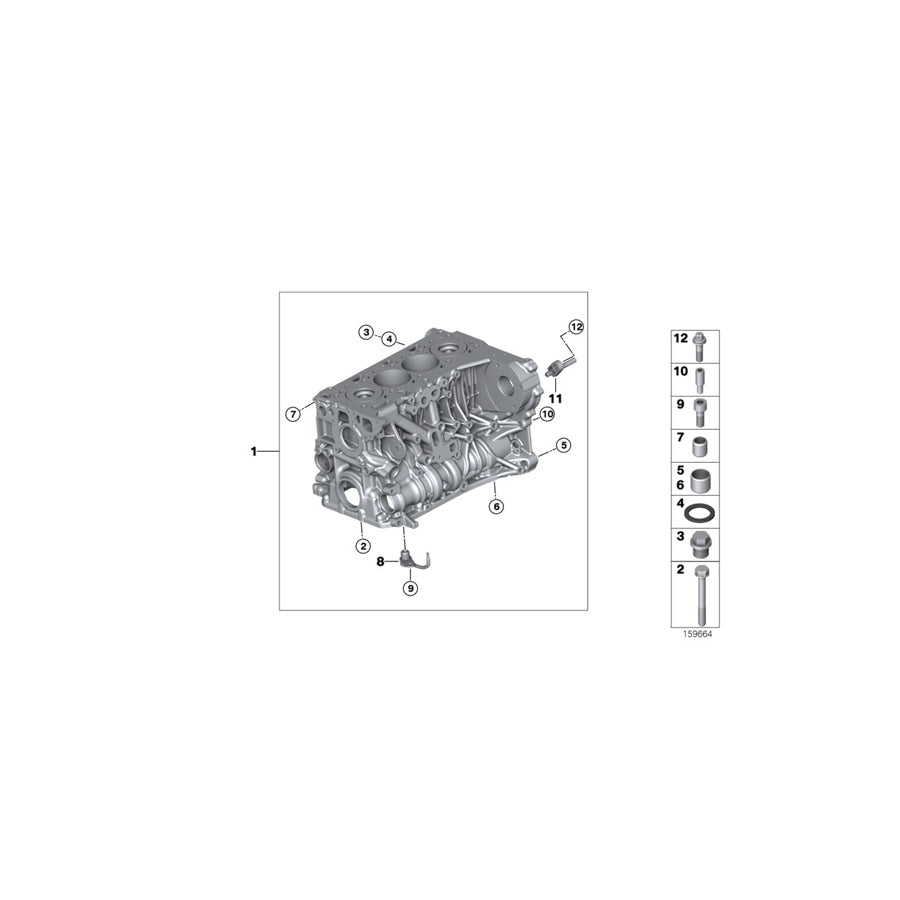 Genuine BMW 11112285304 E82 E90 Engine Block With Piston (Inc. 120d, X3 2.0d & 520d) | ML Performance US Car Parts