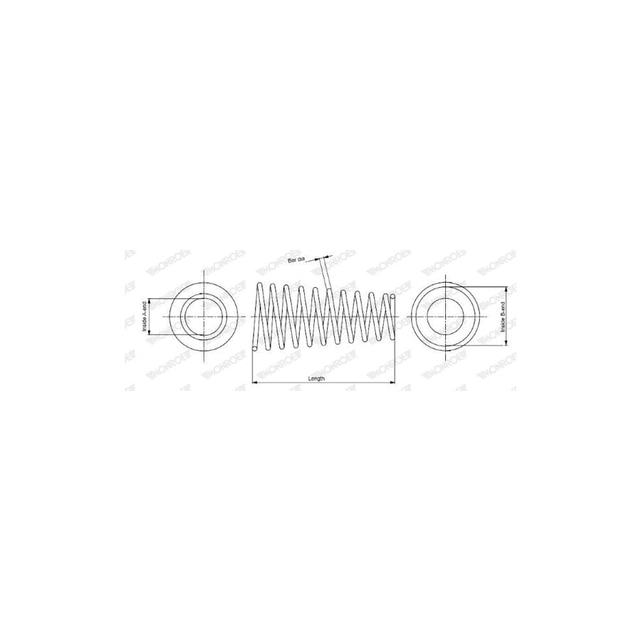 Monroe Sp2775 Coil Spring for Nissan Primera