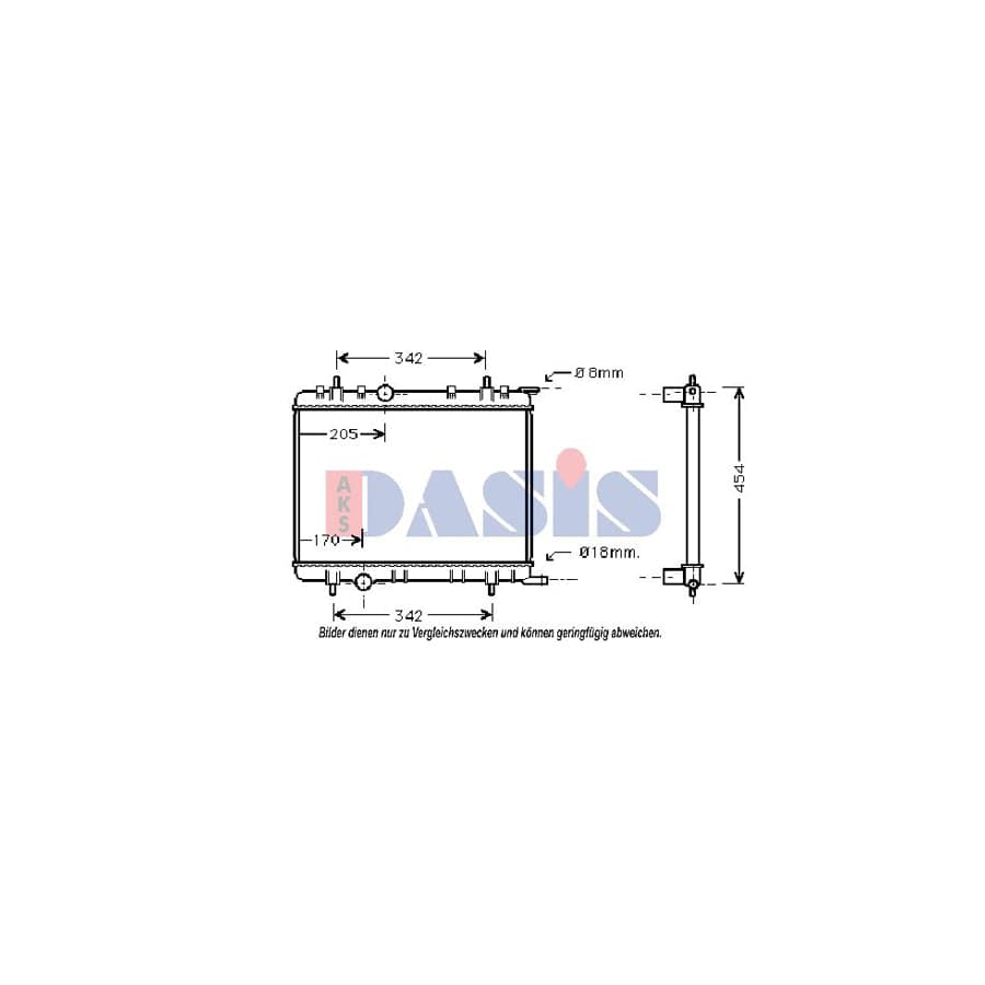 AKS Dasis 061130N Engine Radiator