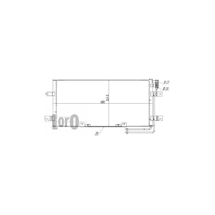 Abakus 0530160032 Air Conditioning Condenser for VW Transporter