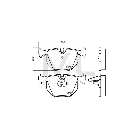 Hella 8DB 355 008-091 Brake Pad Set Prepared For Wear Indicator