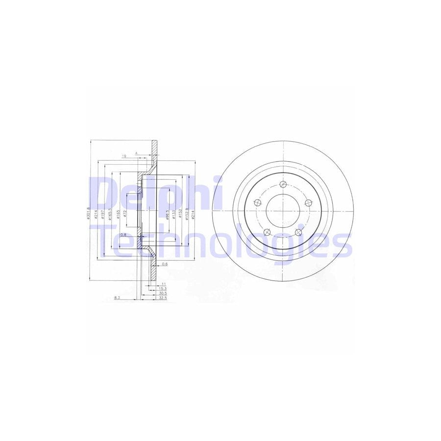 Delphi Bg4026 Brake Disc For Mazda 5