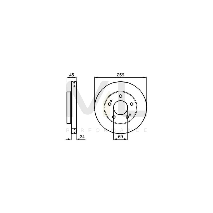 BOSCH 0 986 478 708 Brake Disc for MITSUBISHI ECLIPSE Internally Vented, Vented, Oiled | ML Performance Car Parts