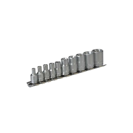 Teng TENM3814 M3814 Socket Clip Rail TX-E Set of 10 3/8in & 1/4in Drive