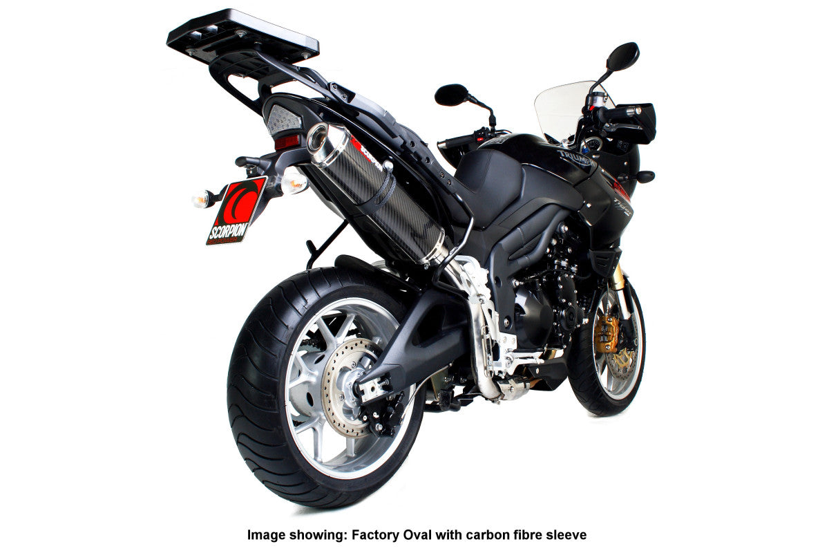 Scorpion ETR63SEO Triumph Tiger 1050 Factory Oval Slip-On - Polished Stainless Steel Sleeve | ML Performance US US