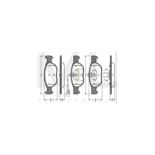 Bosch 0986Tb2285 Brake Pad Set Incl. Wear Warning Contact, With Accessories  | ML Performance Car Parts