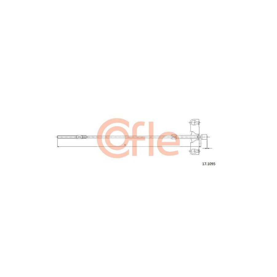 Cofle 92.17.1095 Hand Brake Cable for Toyota Auris Hatchback (E15)