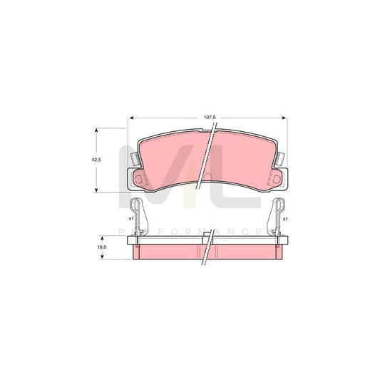TRW Gdb730 Brake Pad Set With Acoustic Wear Warning | ML Performance Car Parts