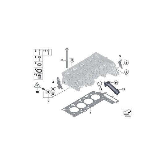 Genuine BMW 11128509150 R56 Cylinder Head Gasket Asbestos-Free 2-LOCH (Inc. One D, 114d & 116d ed) | ML Performance US Car Parts