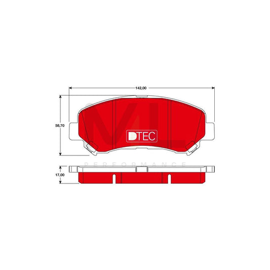 TRW Dtec Cotec Gdb3467Dte Brake Pad Set Not Prepared For Wear Indicator | ML Performance Car Parts