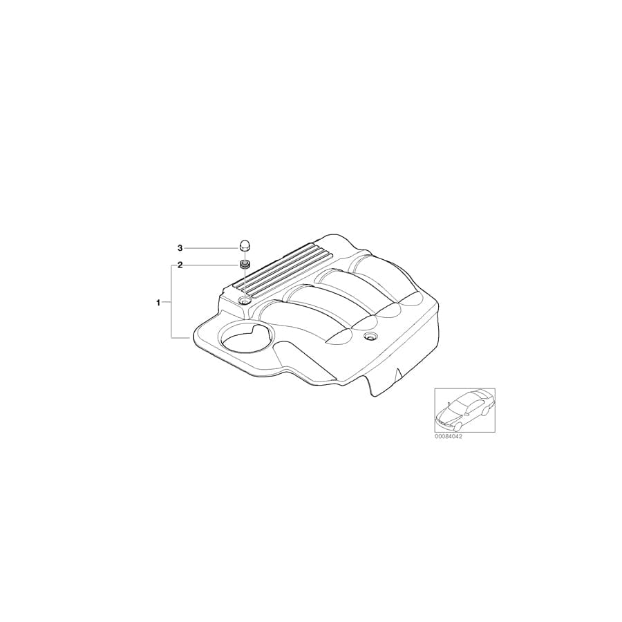 Genuine BMW 11121725686 E46 Cap Nut (Inc. 318Ci, 316ti & 318ti) | ML Performance UK Car Parts