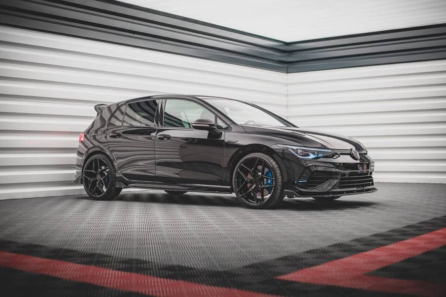 Maxton Design Volkswagen Golf R MK8 Side Skirts Diffusers + Flaps V.2