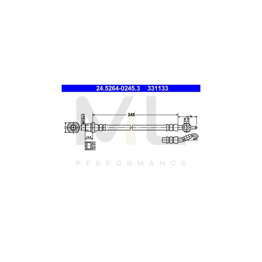 ATE 24.5264-0245.3 Brake Hose 245mm, M10x1