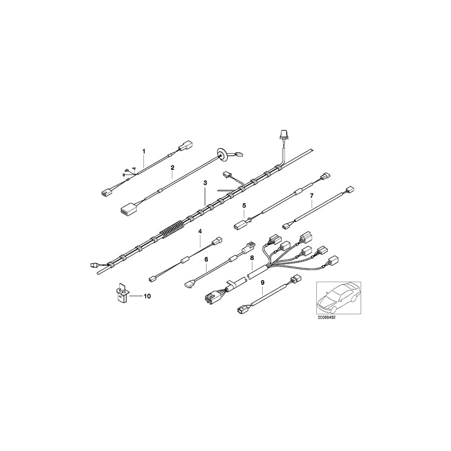 Genuine BMW 61128401352 E36 Wiring Set F Radio Remote Control (Inc. Z3 2.8, Z3 1.9 & Z3 1.8) | ML Performance US Car Parts