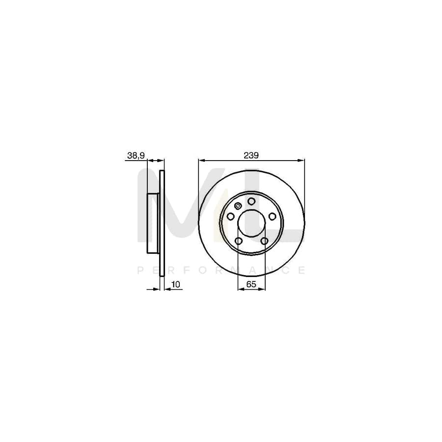 BOSCH 0 986 478 894 Brake Disc Solid, Oiled | ML Performance Car Parts