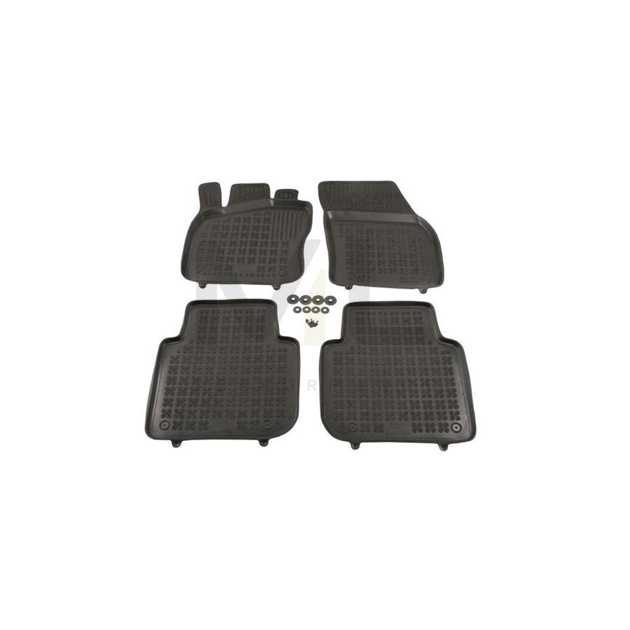 REZAW PLAST 200213 Floor mat set for SKODA Kodiaq (NS7) Elastomer, Front and Rear, Black