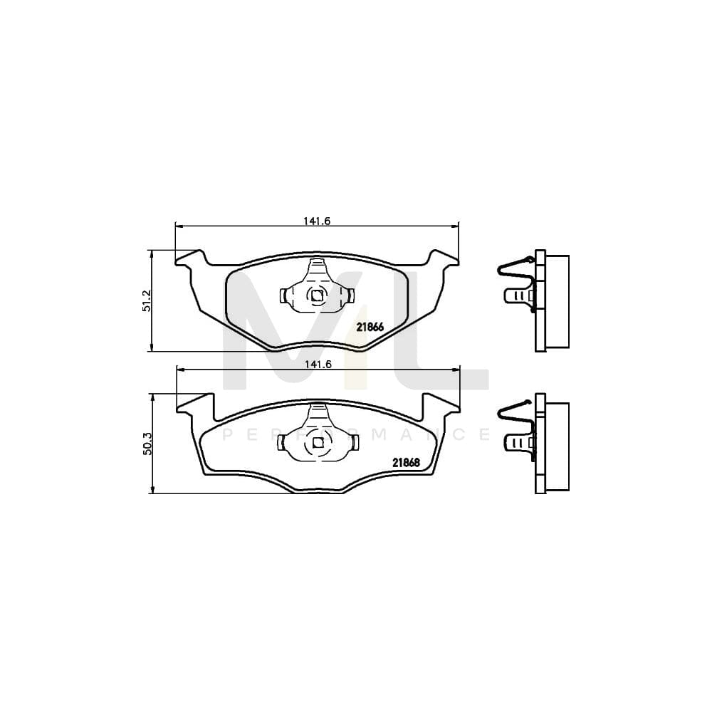 Hella 8DB 355 007-911 Brake Pad Set Not Prepared For Wear Indicator