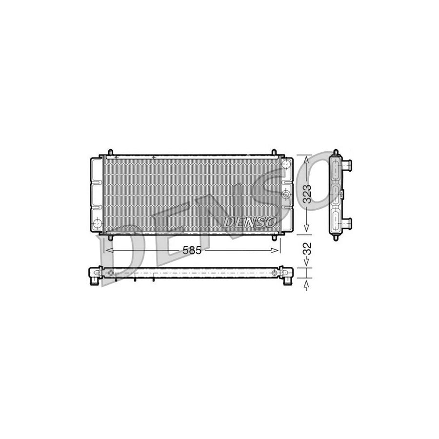 DENSO DRM24011 Engine Radiator for Rover 200 Saloon (Xh)