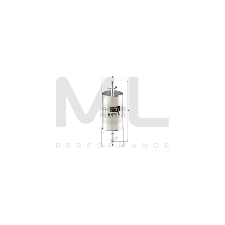 MANN-FILTER WK 511/1 Fuel filter In-Line Filter