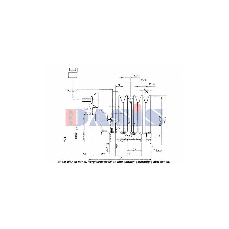 AKS Dasis 851215N AC Compressor Clutch