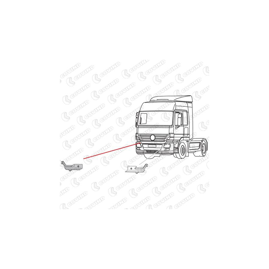 Covind 943/128 Mounting Bracket, Bumper