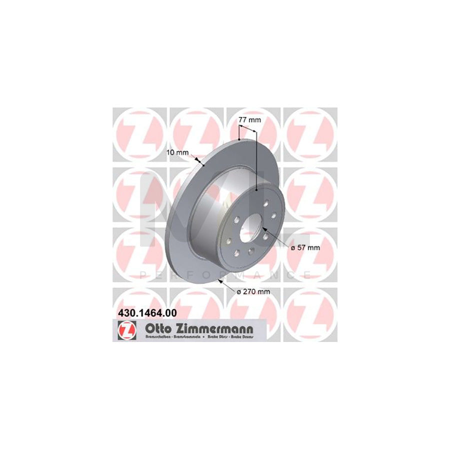 ZIMMERMANN 430.1464.00 Brake Disc Solid  - 1 piece