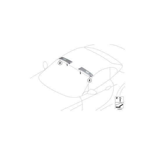 Genuine BMW 51169167251 E89 Left Sun Visor SCHWARZ (Inc. Z4) | ML Performance US Car Parts