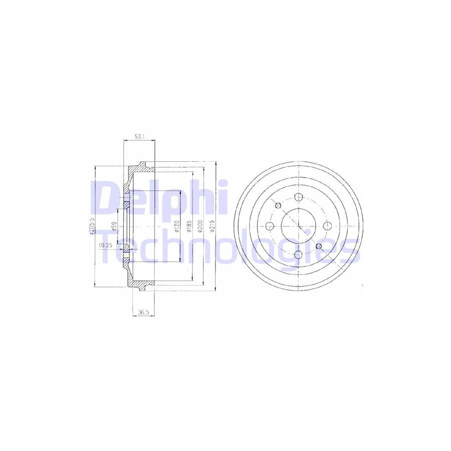 Delphi Bf136 Brake Drum