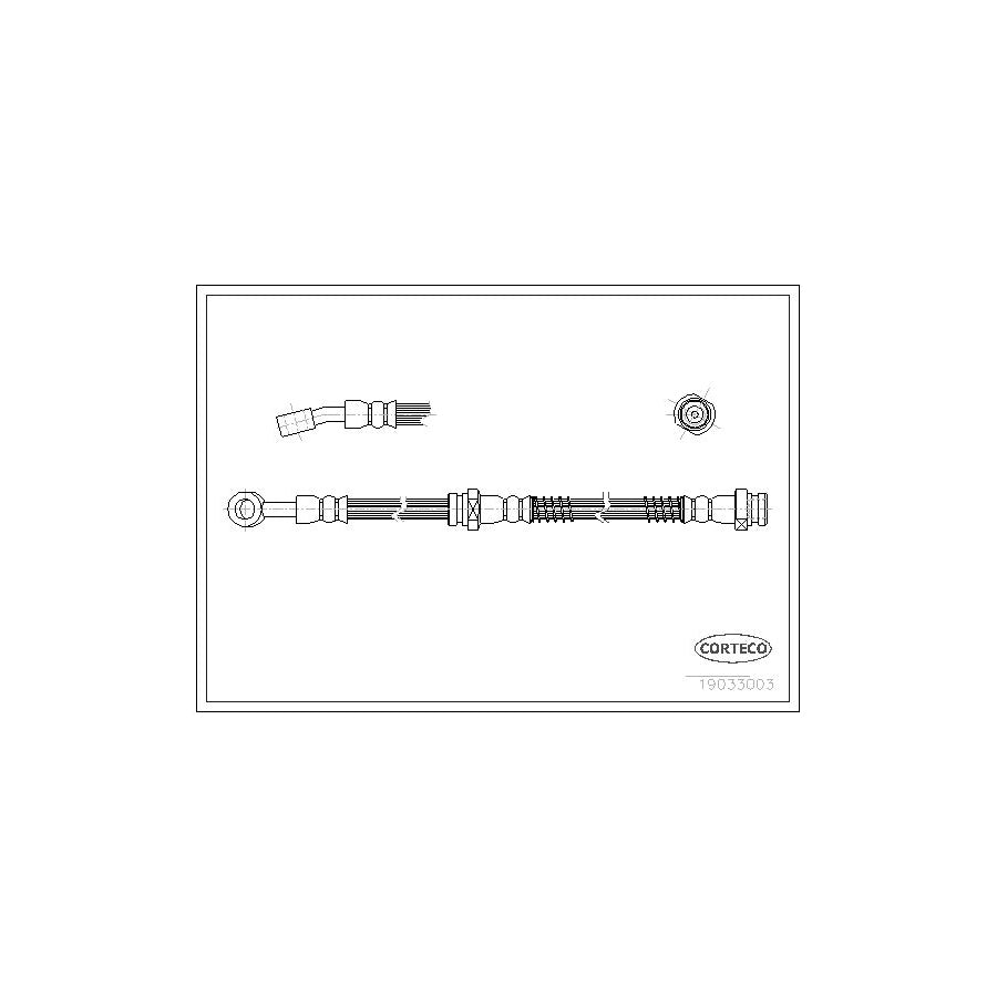 Corteco 19033003 Brake Hose for Hyundai Trajet (Fo)