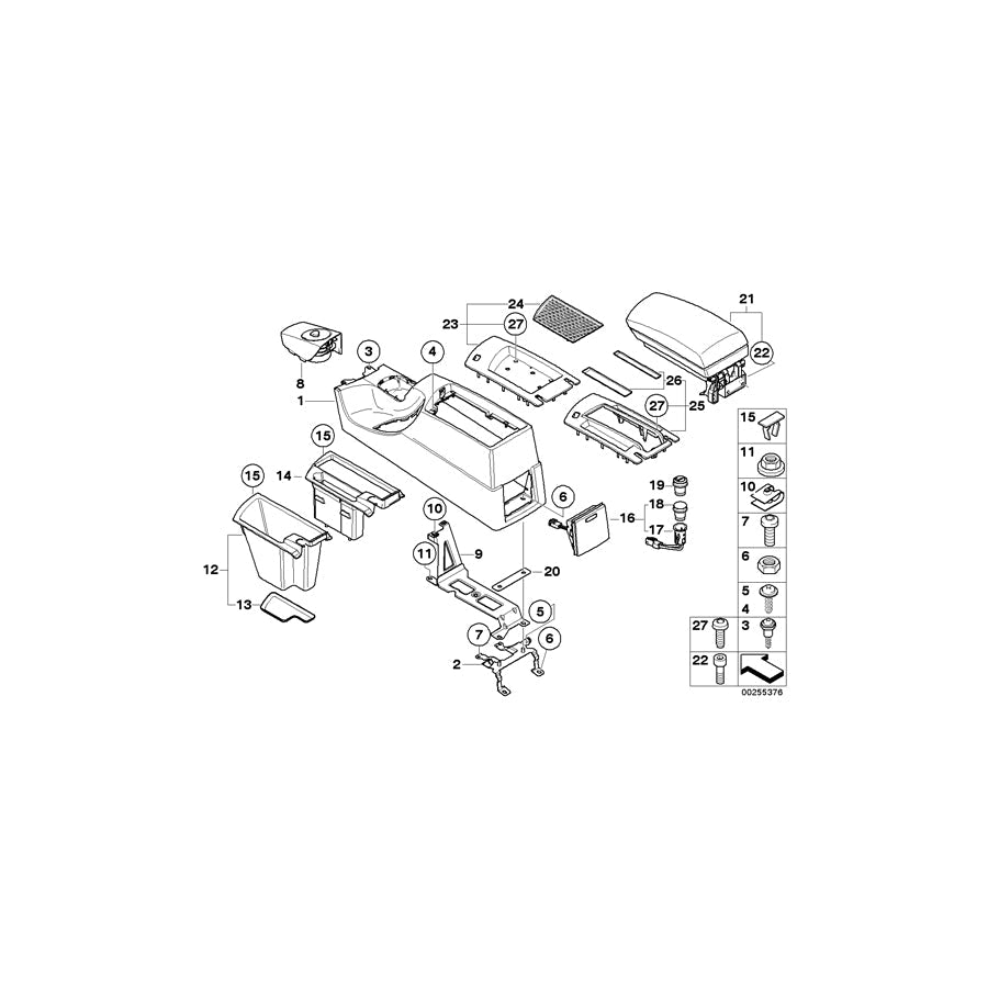 Genuine BMW 51163411615 E83 E83 Bracket, Center Console Primed Rear (Inc. X3 2.0i, X3 2.5si & X3 2.0d) | ML Performance US Car Parts