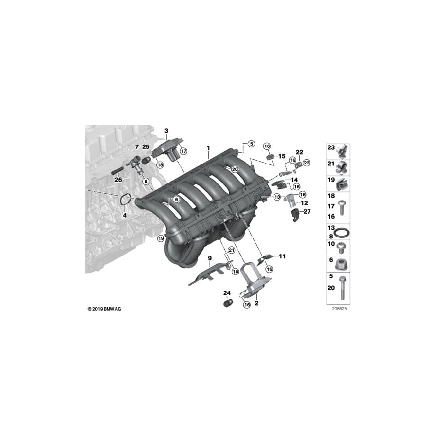 Genuine BMW 11617572629 E82 F02 E61 Fuel Pipe Bracket (Inc. 325i, 330xi & 525xi) | ML Performance UK Car Parts